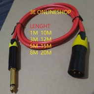 XLR Male to PL Mono Plug Cable heavy duty RED 1M/3M/5M/8M/10M/12M/15M/20M
