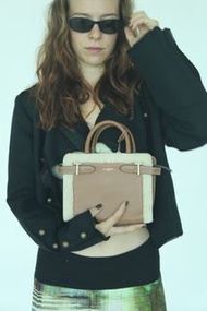 LE TANNEUR Brown & Cream Mini Handbag