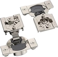 Chibery 20 Pack 3/4" Overlay 3D Soft Close Concealed Kitchen Cabinet Hinge for Face Frame Door, Pre-Assembled Easy-on Dowels, Self Closing Hidden Satin Nickel, 105° Open Concealed Stainless Steel