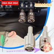 MIH Car Audio Connector, Gold Silver 0GA 4GA 8GA Car Speaker Wire Terminal, Pure Copper Car Audio Mo