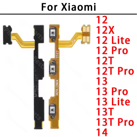 For Xiaomi 12 12X 12T 13 13T 14 Lite Pro Xiaomi12 Xiaomi13 Xiaomi14 Side Button Switch Volume Key Po