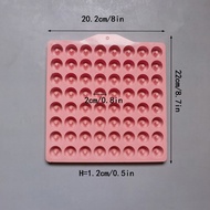 GUKA 1Pc 64Cavities Mini Doughnut Silicone Molds DIY Chocolate Candy Mold for Muffin Jelly Gummy Har