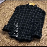 KEMEJA 3d Flannel Shirt Brown OVERSIZE JUMBO M L XL XXL 3XL 4XL 5XL 6XL 7XL