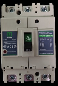 225A Molded Case Circuit Breaker 25KAIC 250V Three Phase 3 Pole MCCB 225A Industrial Circuit Breaker