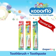 Kodomo Kids Dental Set - Toothpaste & Toothbrush (0.5 Years to 6+ Years)