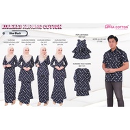 [DHIA] RAYA2024 Blue Black 1141 - Baju Kurung Sedondon Ibu dan Anak | Baju Kurung Moden |Kedah|Riau |Mini by Dhia Cotton