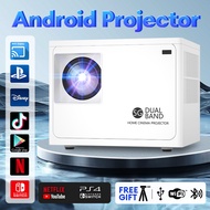 Wireless Projector Portable Wi-Fi Mini LED  Projector with 4K  Resolution Support Smartphone Screen 