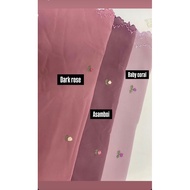 shawl sulam bunga tabur