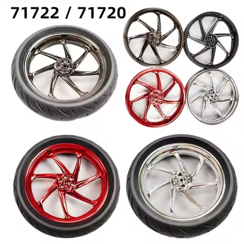 71722 Tyre 71720 Plating Wheel Hub 71721 Compatible With LEGO 42130 Motorcycle CADA MOC Building Tec