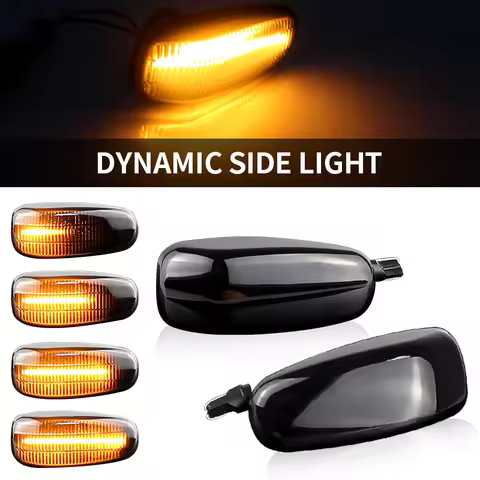 2× for Mercedes-Benz CLK430 CLK500 CLK55 AMG SLK230 SLK-Class R129 R170 R171 LED Dynamic Side Marker