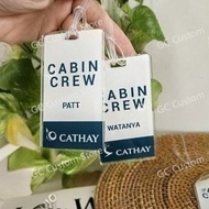 GANTUNGAN BAG TAG FLIGHT ATTENDANT/CABIN CREW/AIRPLANE/BREAKING TAG KEKINIAN / BAG TAG INITIAL / BAG