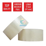 (1 Roll) Lakban OPP INOKI Bening Clear Adhesive Tape 2" Inch 45 mm x 90 Yards I-nOki Pack Transparan