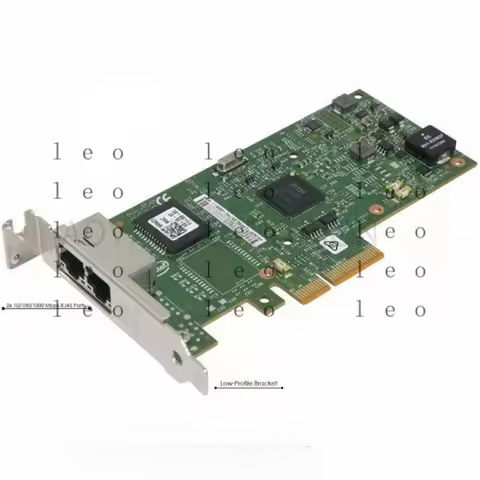 JJ New for Dell Intel I350-T2 1GbE 2-Port PCI-Express 2.0 x4 NIC Low Profile 8WWC9