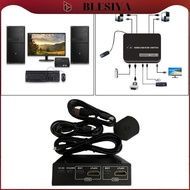 [Blesiya] KVM Switch 2 Port Box, 2 USB 2.0 Hub, UHD 4K@60Hz, 2 in 1 out, USB Powered,