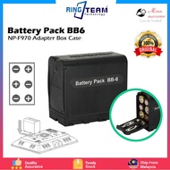 Dummy Battery NP-F970 Adapter Box Case (Powered with 6 AA Batteries)
