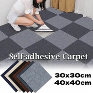 10pcs 30x30/40x40cm Self Adhesive Carpet Floor Tiles Sticker Square Rugs Peel and Stick Mat Flooring
