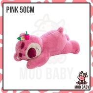 ⭐Moo Baby Laying Lotso Plushie Boneka Lotso Strawberry Bear Lotso Pillow Anak Patung Lotso Teddy Bea