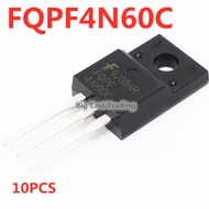 10pcs FQPF4N60C TO-220F TO-220F FQPF4N60 new FET transistor 4A 600V
