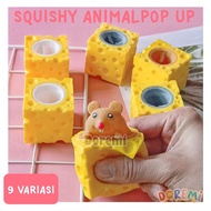DOREMI Squishy Pop Up Animal Animal Squirrel Mouse Dino Astronaut Squishy Squeeze Toy