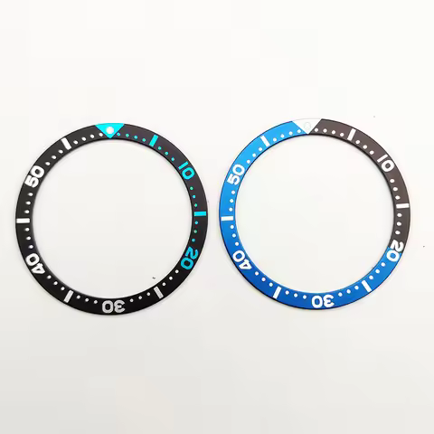 Mod SKX007 Watch bezel insert Fit for SKX007 SKX009 SKX171 SRPD Watch Case Blue style two-tone bezel