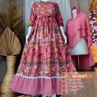 GAMIS SET HIJAB MOTIF LIST GARIS