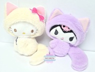 <日本景品> 日本直送 Sanrio 3款 狐狸系列 絨毛公仔 小掛件 / 小吊飾 / 小掛飾 玩具 (Hello Kitty / Melody / Kuromi) <約10cm高> #C202602