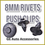 ◙ ✅ ∆ 8mm Toyota Vios Bumper Clip Plastic Rivets