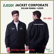 EJ02 Executive Jacket SULAM Nama + Logo Oren Sport Add On Embroidery Jaket Korporat EJ0201