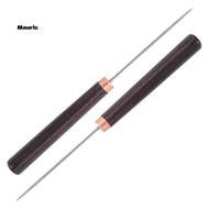2 Pcs Awl Tool with Wooden Handle, Leather Awl Punch Tool, Slender Scratch Awl, Awl Repair Tool for 