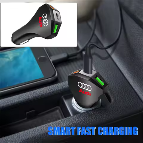 PD 35W Car Charger Type C Fast Charging Auto Mobile Phone Adapter For Audi A1 A3 A4 A5 A6 C5 C6 B6 B