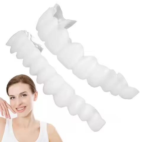 Fake Teeth Denture Teeth Veneer Snap in Teeth Confidence Smile Dentures Veneers Fake White Teeth wit