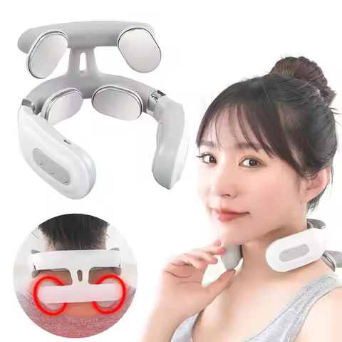 Neck Cervical Massager with Heat Relaxation Usb Rechargeable Electric Neck Massager Smart Neck & Sho