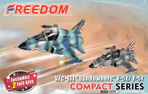 Freedom assembly model kit F162707 F-5 Tiger II US Navy VFC 111 "Sundowners" F-5E & F-5F compact ser