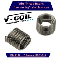 10 Pcs Coil Wire-Thread-Insert (Free Running, Stainless Steel)(1.0 D) M2 ~ M16 (DIN 8140 Tolerance I