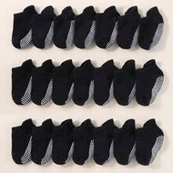 20/10/5/1 Pairs Baby Black Polka Dot Non-Slip Boat Socks. These Socks Are Also Suitable As Non-Slip 