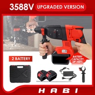 3588VF Brushless cordless hammer impact drill cordless electric battery power drill Cordless Rotary Hammer Drill