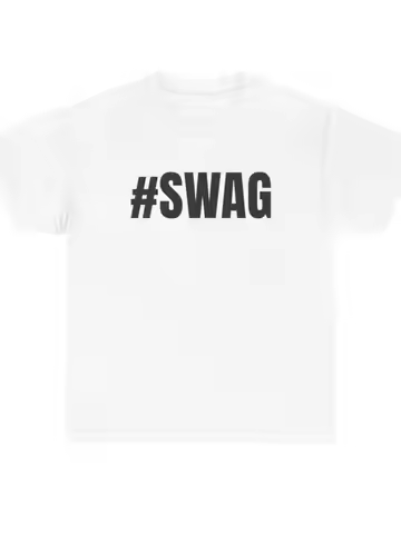 SWAG Slogan Tee #SWAG Unique Y2K Streetwear Graphic Print Woman Tee Daily Four Seasons O-Neck Tee Sh