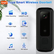 New Tuya Smart Black Video Doorbell 1080P WiFi Two-way Audio Intercom Doorbell Camera Smart Life APP