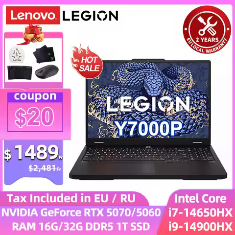 Lenovo LEGION Y7000P Laptop Core i9-14900HX/i7-14650HX GeForce RTX 5060/5070 16G/32G DDR5 1T SSD 16-