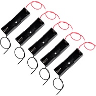 5pcs Single 18650 Battery Storage Case 1 Slot 3.7V Black Plastic Battery Container for 18650 Battery