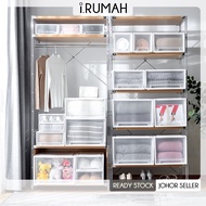 【i.Rumah】13L Multipurpose Wardrobe Clothes Stackable Plastic Storage Box Drawer Storage Box Underwea