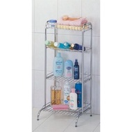 不鏽鋼落地式四層置物架　浴室瓶罐架　304不鏽鋼製