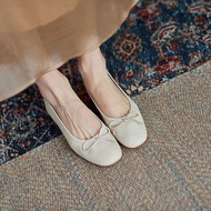 YB8 Bow Red Shoes Women's New Soft Shoes Women's Flat Shoes