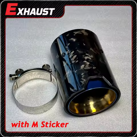 1PC M Performance M2 F87 M3 F80 M4 F82 M5 F83 Forge Carbon Blue Exhaust Pipe Tip For BMW G80 G87 M13