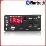 Bluetooth 5.0 12V Mp3 Wma Decoder Board Wireless with Big Color Screen Mp3 Player Audio USB TF FM Radio Aux