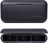 MAXCAM Power Triple Battery Charger for GoPro HERO11/HERO10/HERO9 Enduro Battery Black