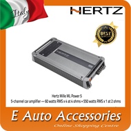 Hertz Mille ML Power 5 5-channel car amplifier — 60 watts RMS x 4 at 4 ohms + 550 watts RMS x 1 at 2 ohms