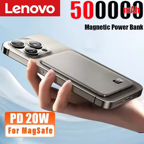 Lenovo Large Capacity Magnetic Power Bank 25W Wireless Fast Portable Charger for Magsafe Powerbank f
