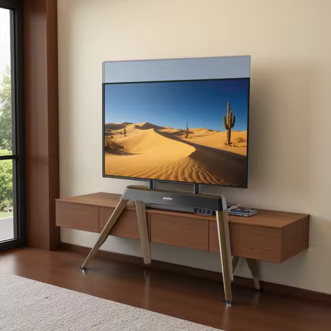 Heavy Duty Metal TV Floor Stand for 40-86 Inches LED LCD Flat Screen Height Adjustable