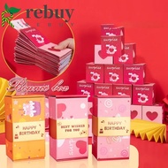 REBUY Cash Explosion Gift Box, Paper Luxury Surprise Bounce Box, Red Envelope Pop Up Surprise Fun Money Box Valentine